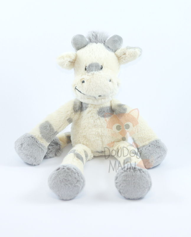  funy long legs soft toy cow beige grey 